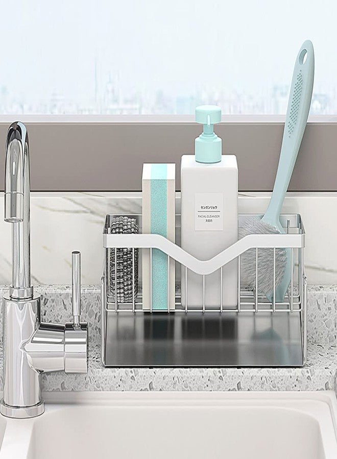 MINGFANITY Kitchen Sink Caddy Sponge Holder, Quick Draining, SUS 304 Stainless Steel Sponge Organizer, Basket for Cleaning and Scrub Tool, Kitchen Sink Brush Caddy Holder - Image 5